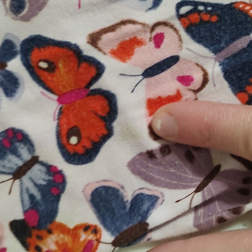 Little Sleepies Butterfly Print Kids Set- Purple and Orange - Picture 6 of 8